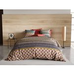 ATELIER DU COTON Parure housse de couette 100% coton 71fils manille. Coloris disponibles : Bleu