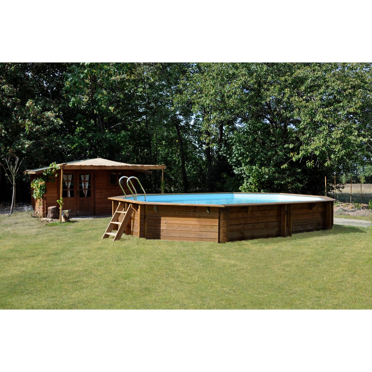 SUNBAY Piscine bois Ovale LOVIKA