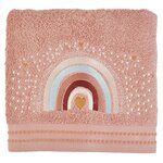 ACTUEL Serviette de toilette enfant fantaisie en coton 450gsm. Coloris disponibles : Rose