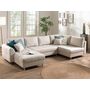 Voir la diapositive 1 : LISA DESIGN Rune - canapé panoramique - 7 places - style scandinave - droit