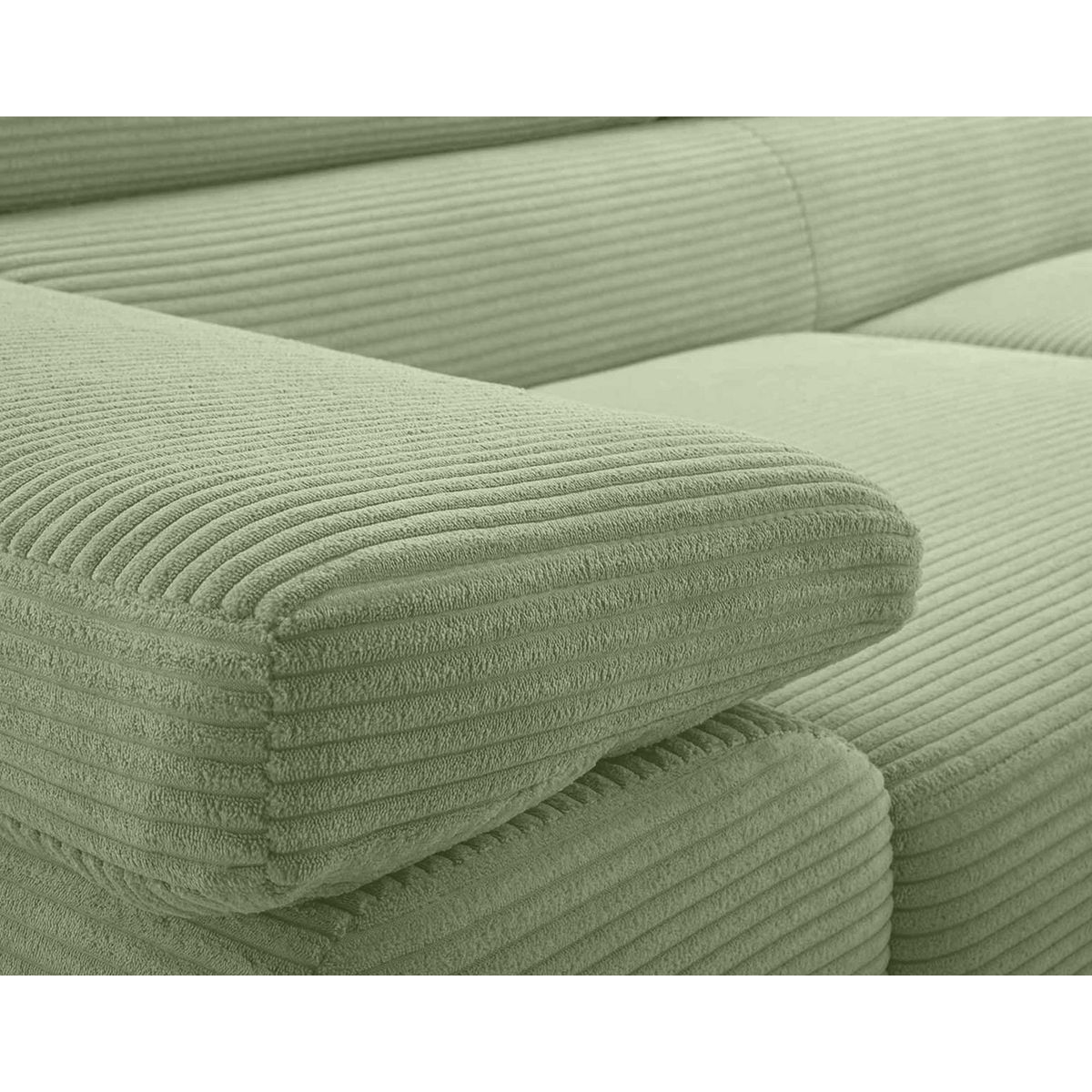 BEST MOBILIER Pablo - canapé 3 places - convertible avec têtières réglables - en velours côtelé