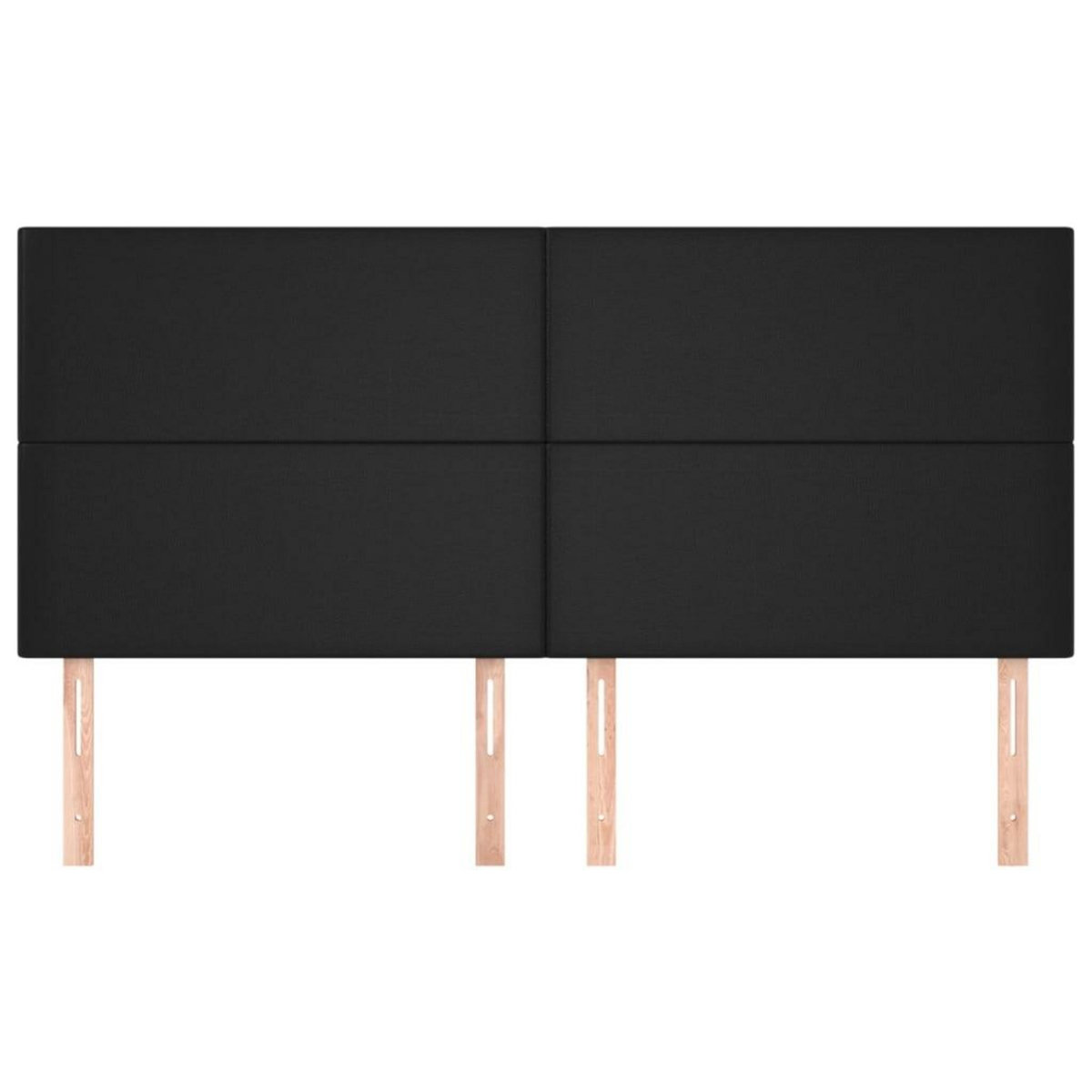 VIDAXL Tetes de lit 4 pcs Noir 80x5x78/88 cm Similicuir