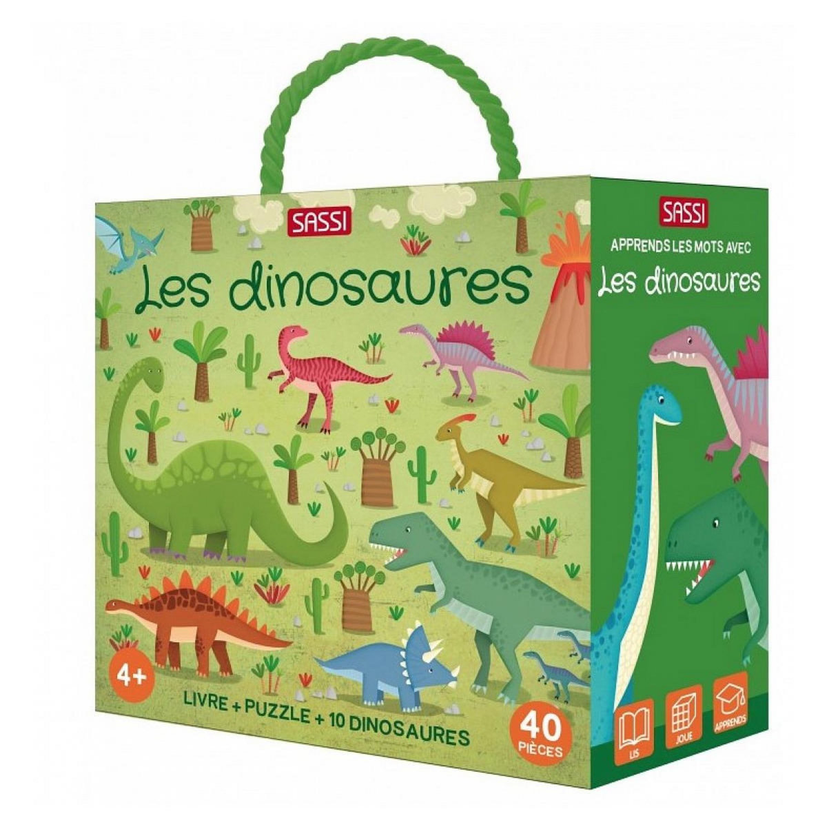 SASSI JUNIOR QBox Les dinosaures livre et puzzle
