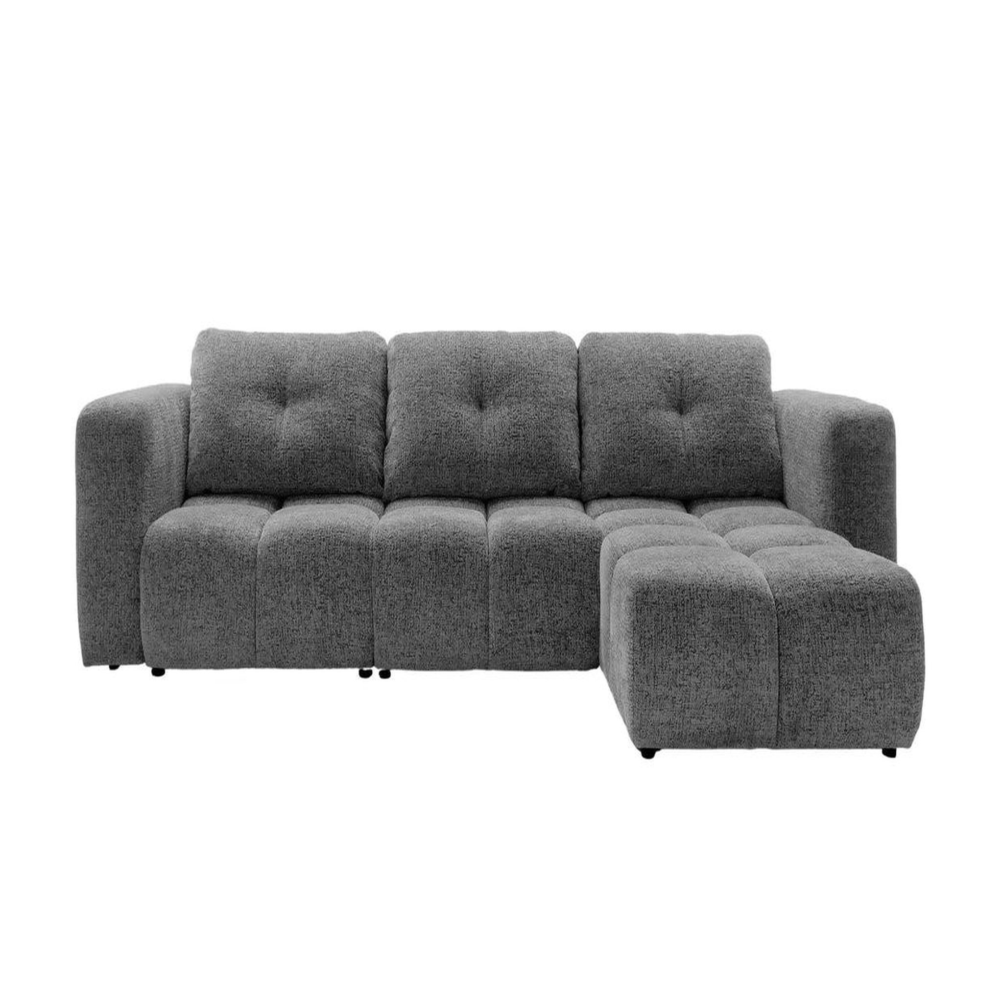 Voir la diapositive 1 : CASANOVA PARIS Romy 4 places - canapé d'angle convertible tissu chenille 4 places