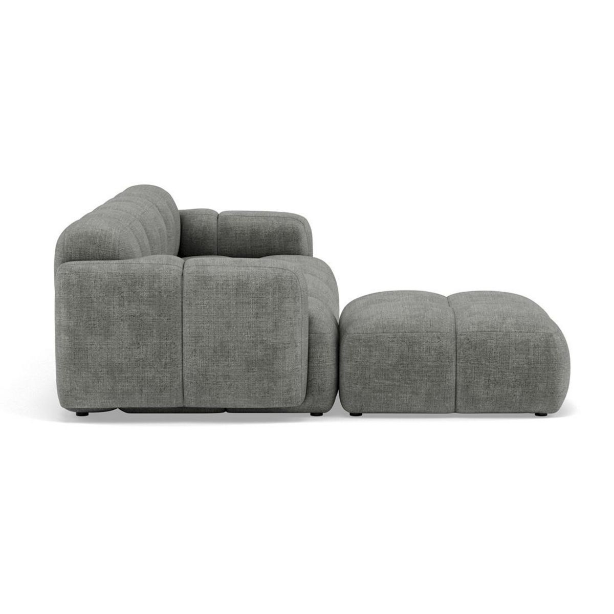 LISA DESIGN Grace - canapé modulable d'angle réversible 4 places en velours texturé