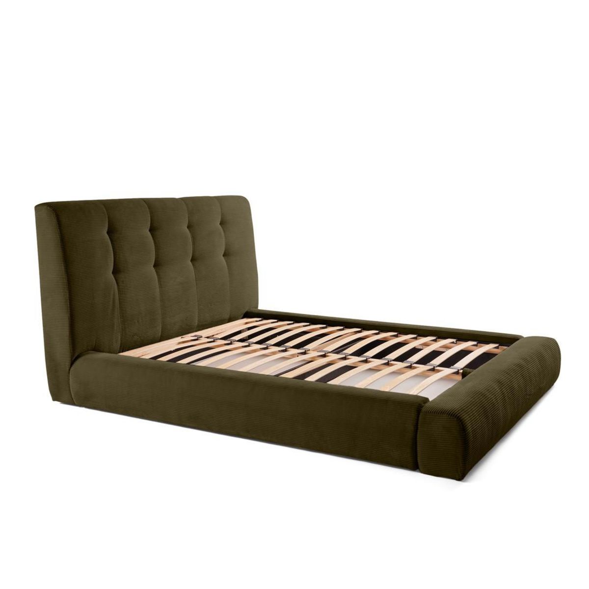 LISA DESIGN Onyx - lit coffre - 180x200 cm - en velours côtelé - sommier inclus