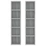 Voir la diapositive 4 : VIDAXL Armoires a CD 2 pcs Sonoma gris 21x16x93,5 cm Bois d'ingenierie