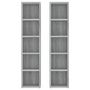 Voir la diapositive 4 : VIDAXL Armoires a CD 2 pcs Sonoma gris 21x16x93,5 cm Bois d'ingenierie