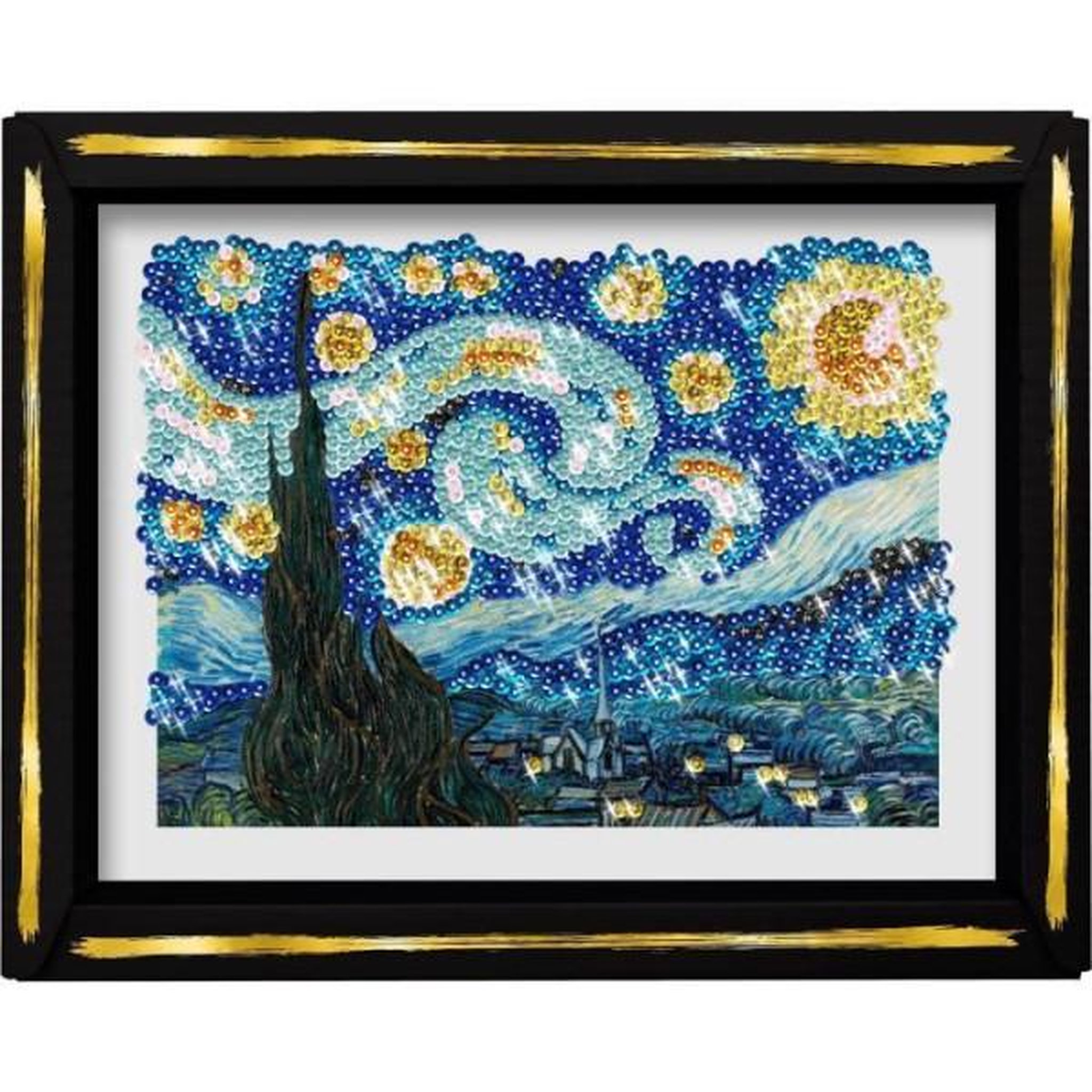 Voir la diapositive 2 : LANSAY Kit loisir créatif - LANSAY - Collection Sequins - La nuit étoilée - Van Gogh - Des 14 ans