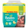 PAMPERS Lot de 3, BABY DRY Mega Couches Standard T5 (11-25 kg) X74