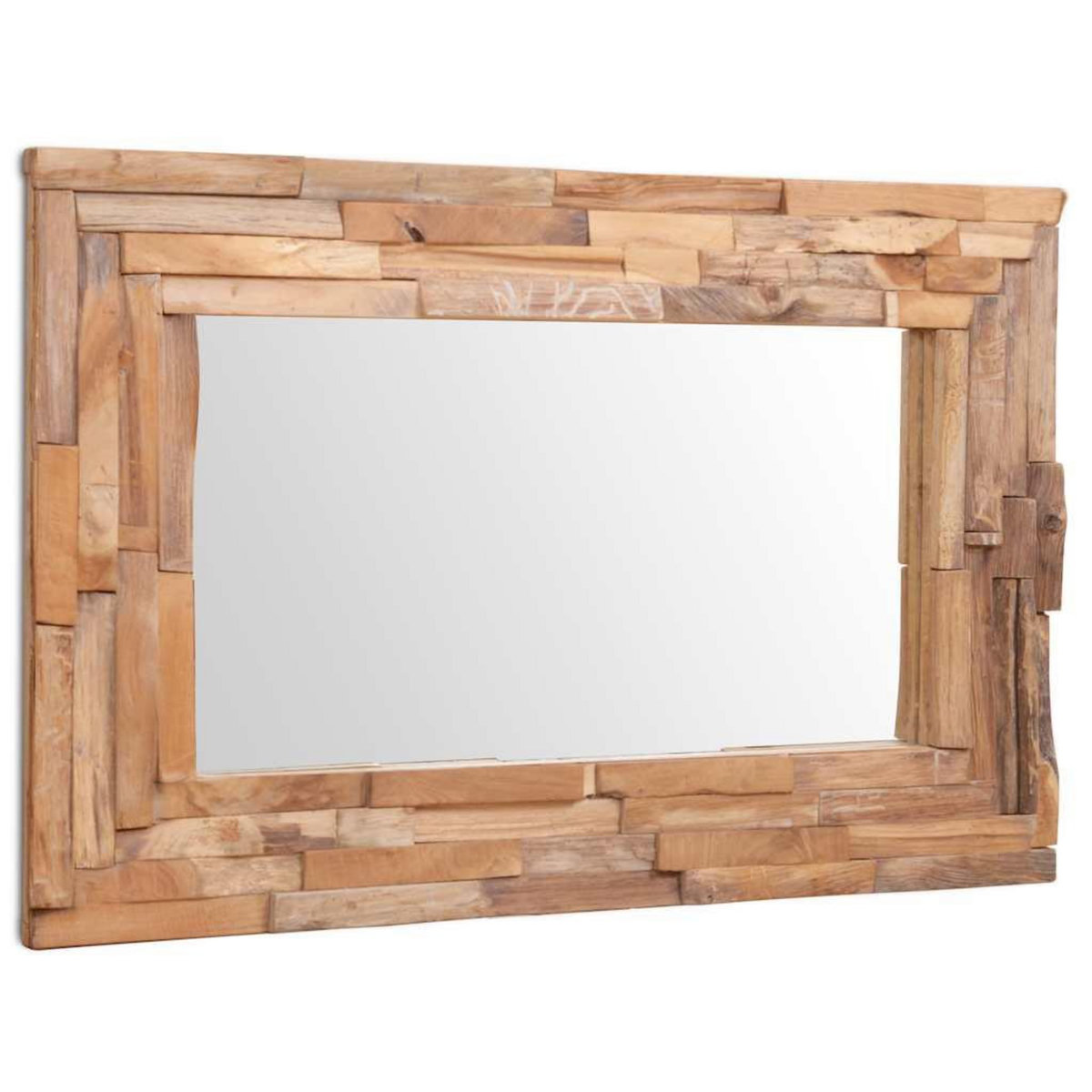 VIDAXL Miroir decoratif Teck 90x60 cm Rectangulaire