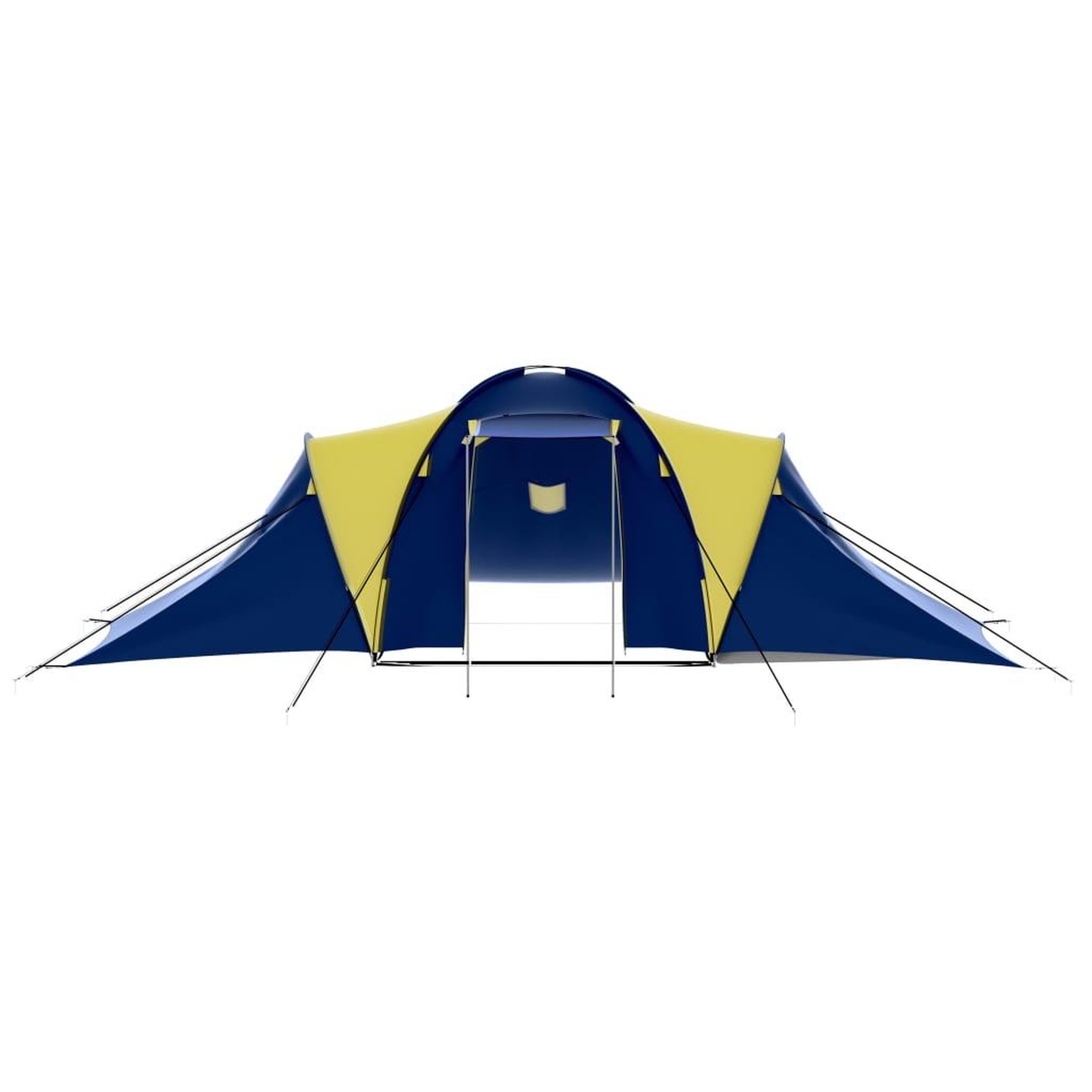 Voir la diapositive 2 : VIDAXL Tente de camping tissu 9 personnes bleu et jaune