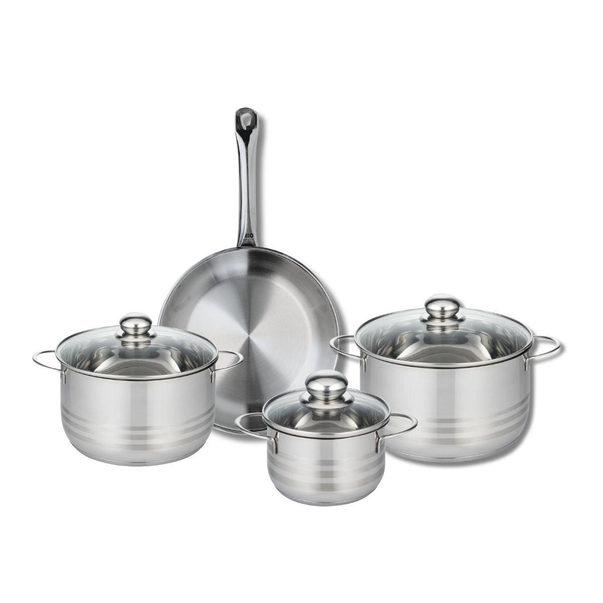 ELO Ensemble de 1 poêle de cuisson 28 cm et 3 faitouts 16, 20 et 24 cm elo profi brillant