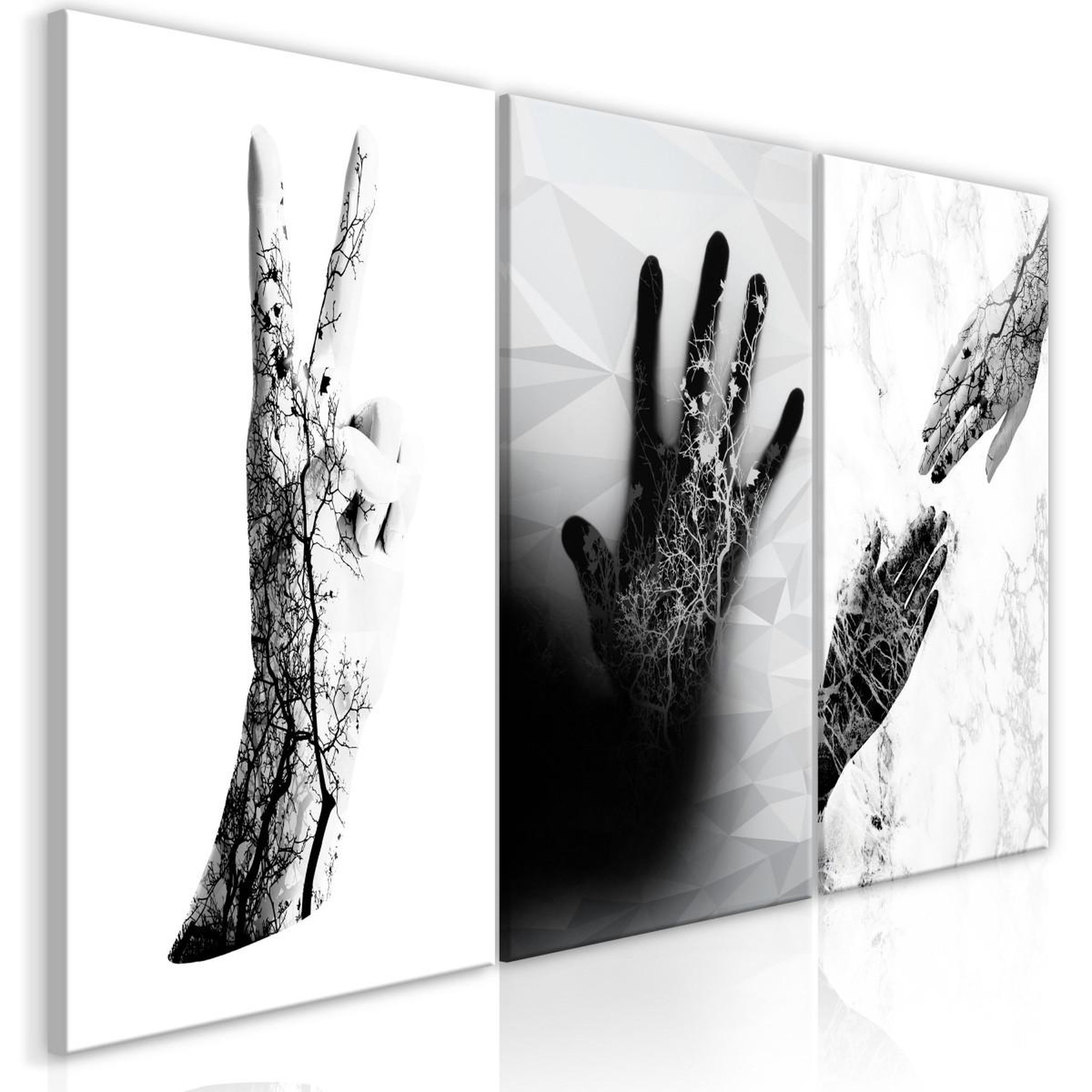 Paris Prix Tableau imprimé  female hands 3 panneaux  60x120cm