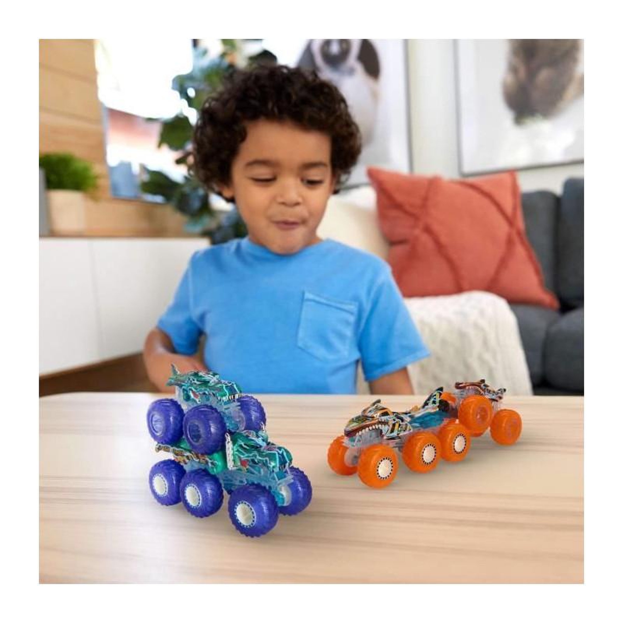 Voir la diapositive 3 : Hot Wheels Hot Wheels-Gros Camion Monster Trucks Power Smashers-Coffret HYJ29