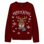 Voir la diapositive 1 : INEXTENSO Pull de noël renne rouge fille