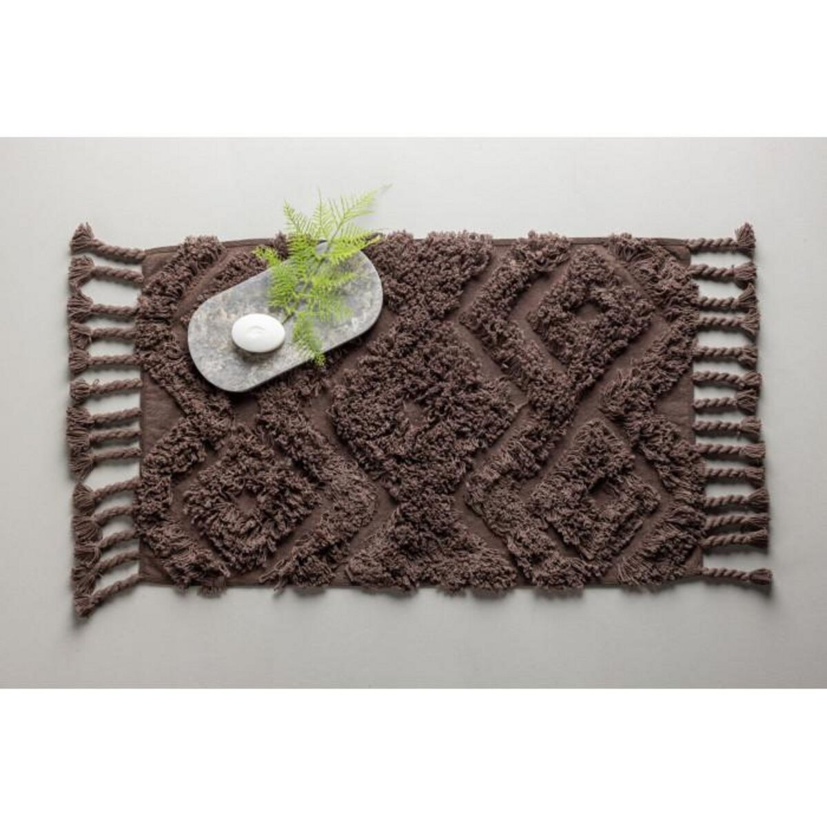 Paris Prix Tapis de Salle de Bain  Hilma  50x80cm Marron