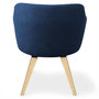Voir la diapositive 3 : Paris Prix Fauteuil Scandinave en Tissu  Delante  67cm Bleu