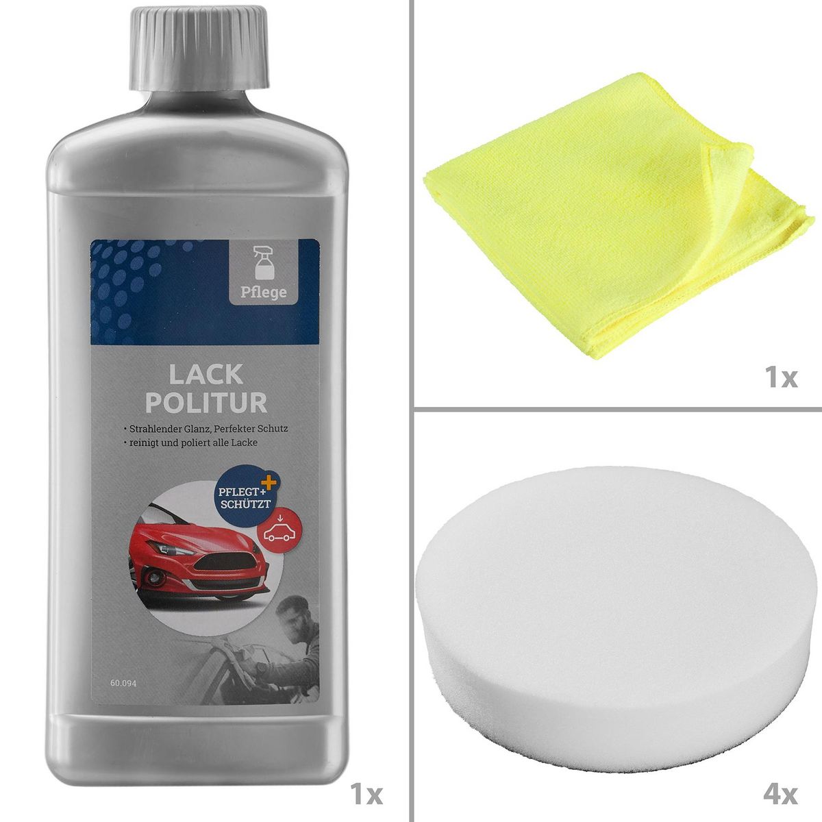 tectake Polisseuse excentrique avec 15 Accessoires 810 W noir/rouge