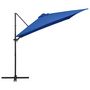 Voir la diapositive 4 : VIDAXL Parasol de jardin en porte-a-faux lumieres LED et mat en acier