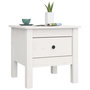Voir la diapositive 4 : VIDAXL Table d'appoint Blanc 40x40x39 cm Bois massif de pin