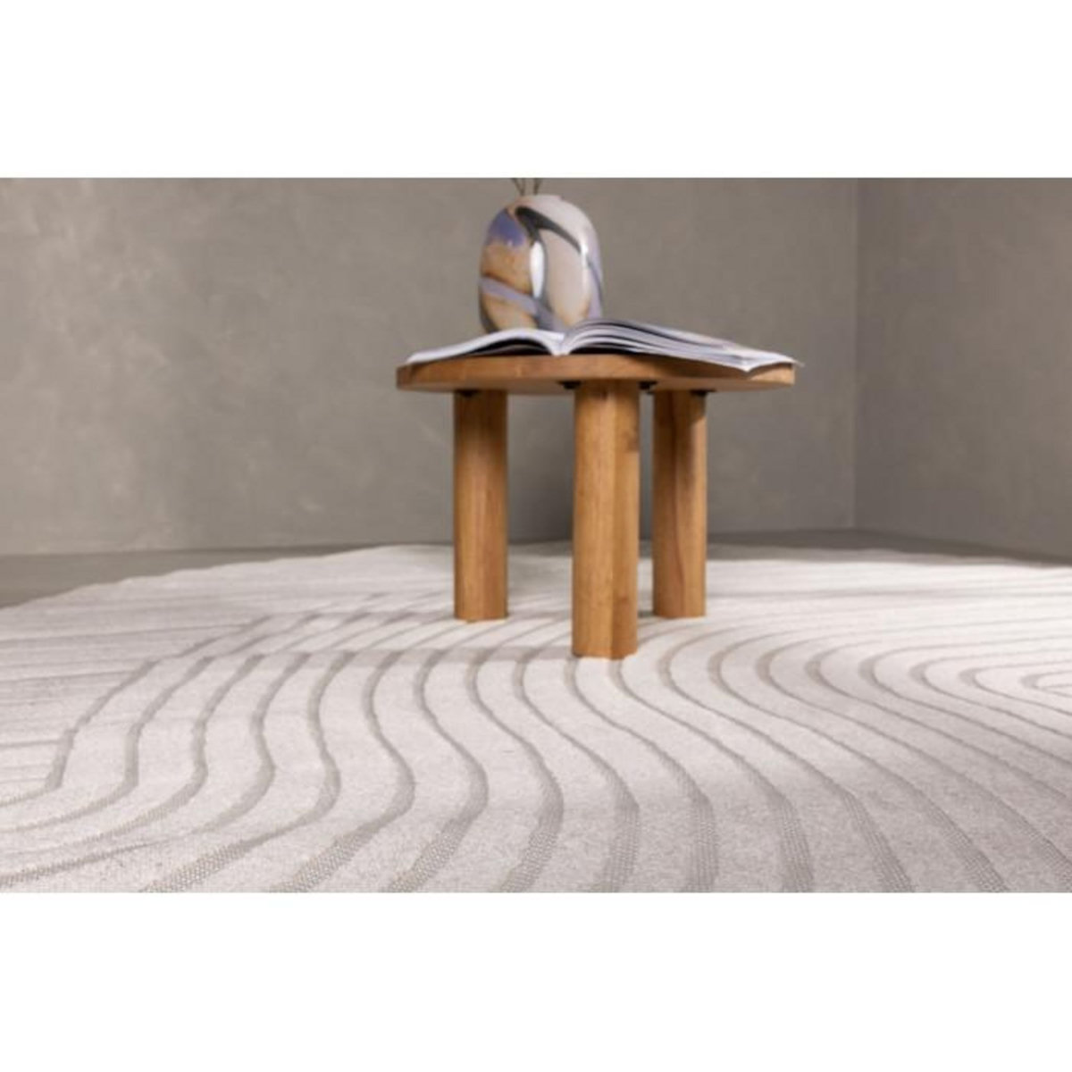 Paris Prix Tapis Déco Ovale  Vince Solar  240x340cm Blanc