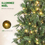 Voir la diapositive 5 : HOMCOM Sapin de Noël artificiel LED x 200 blanc chaud 8 modes H.180 cm 605 branches support vert