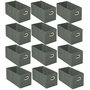 Voir la diapositive 1 : TOILINUX Lot de 12 Boites de rangement en tissu avec poignée