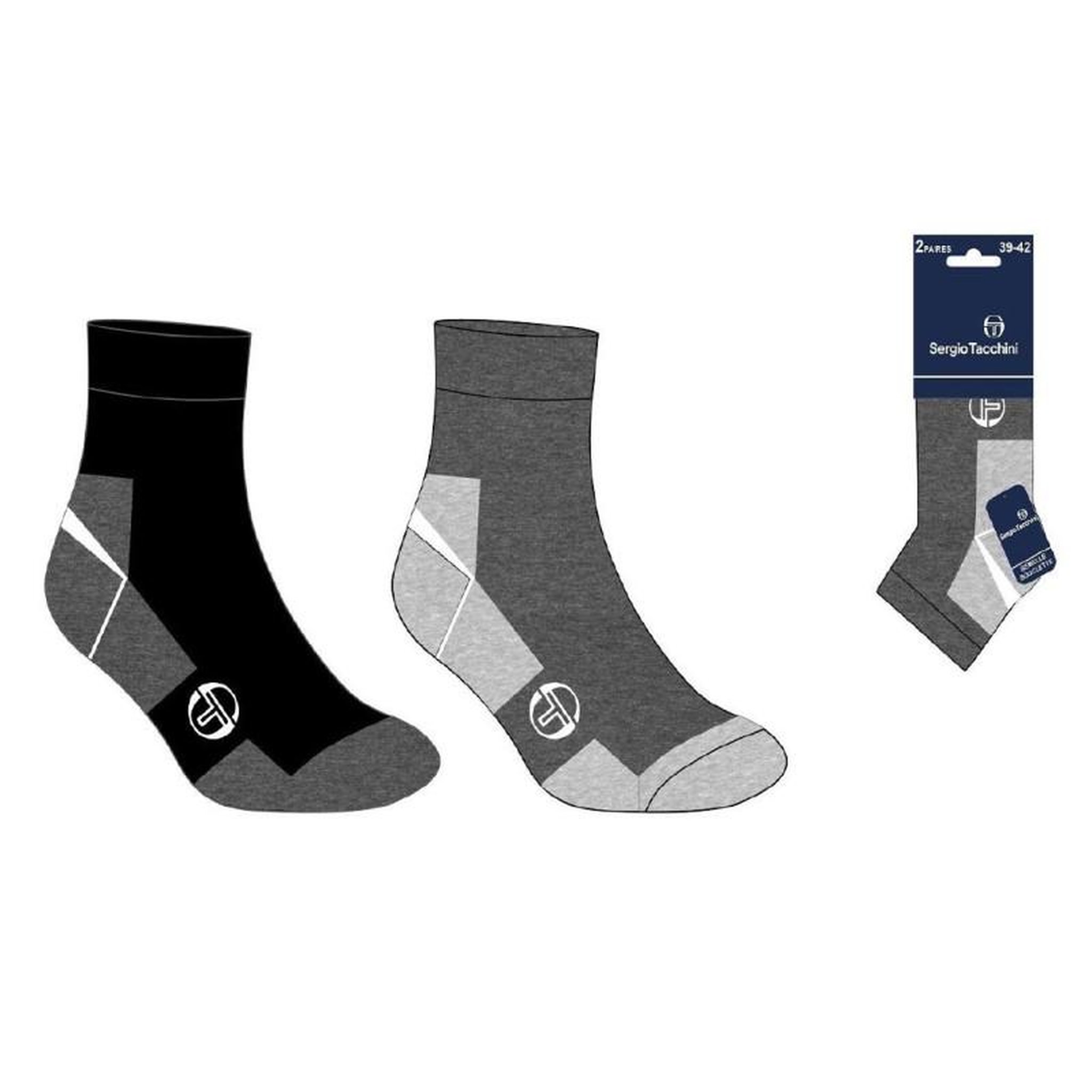 Voir la diapositive 5 : SERGIO TACCHINI Chaussettes Homme QUARTER SERGIO TACCHINI Lot de 8