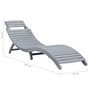 Voir la diapositive 6 : VIDAXL Chaise longue Delavage gris Bois d'acacia solide