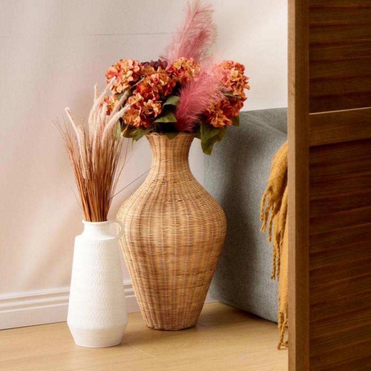 ATMOSPHERA Vase Déco en Rotin  Melia  70cm Naturel