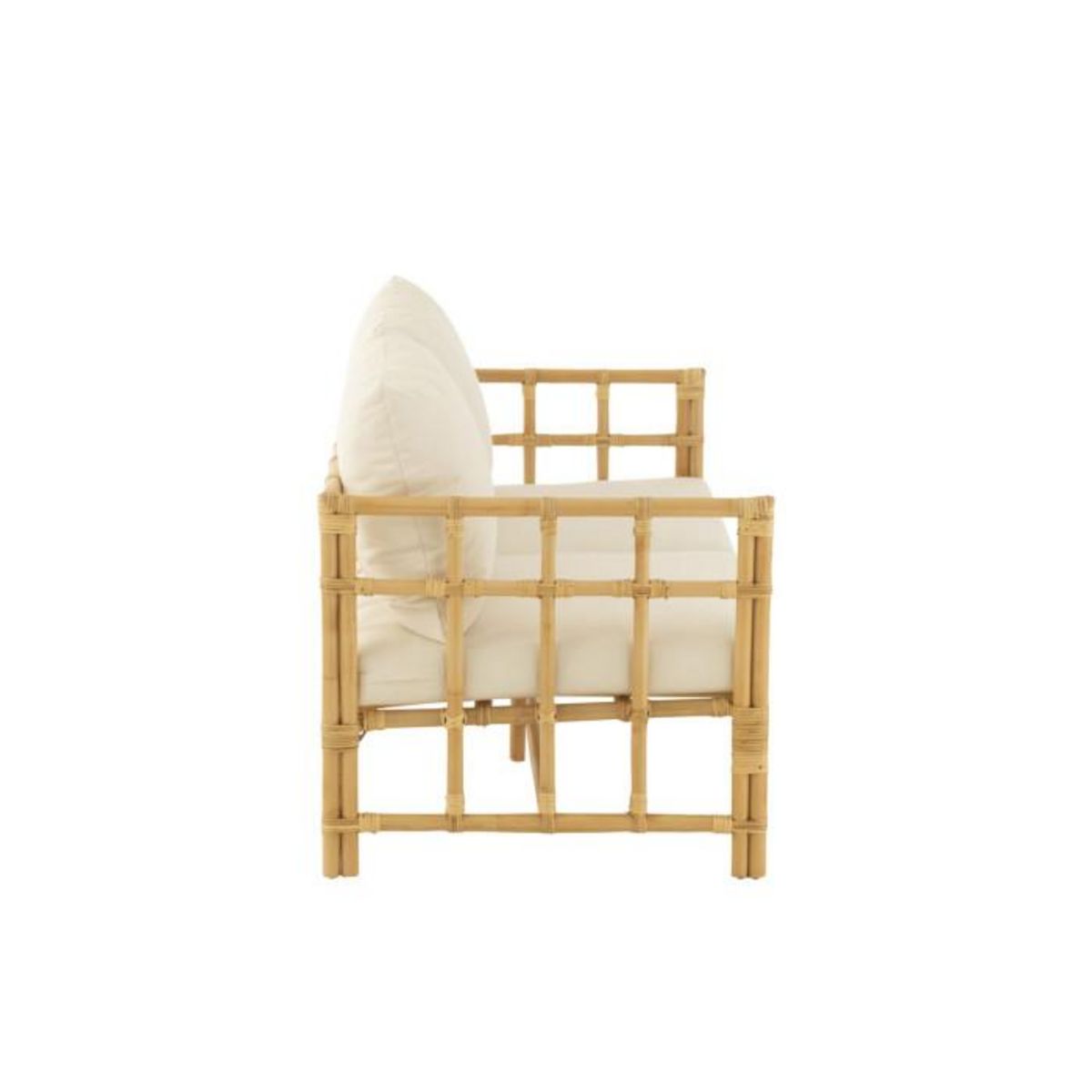 Paris Prix Canapé 2 Places Rotin & Coussin  Elise  127cm Naturel