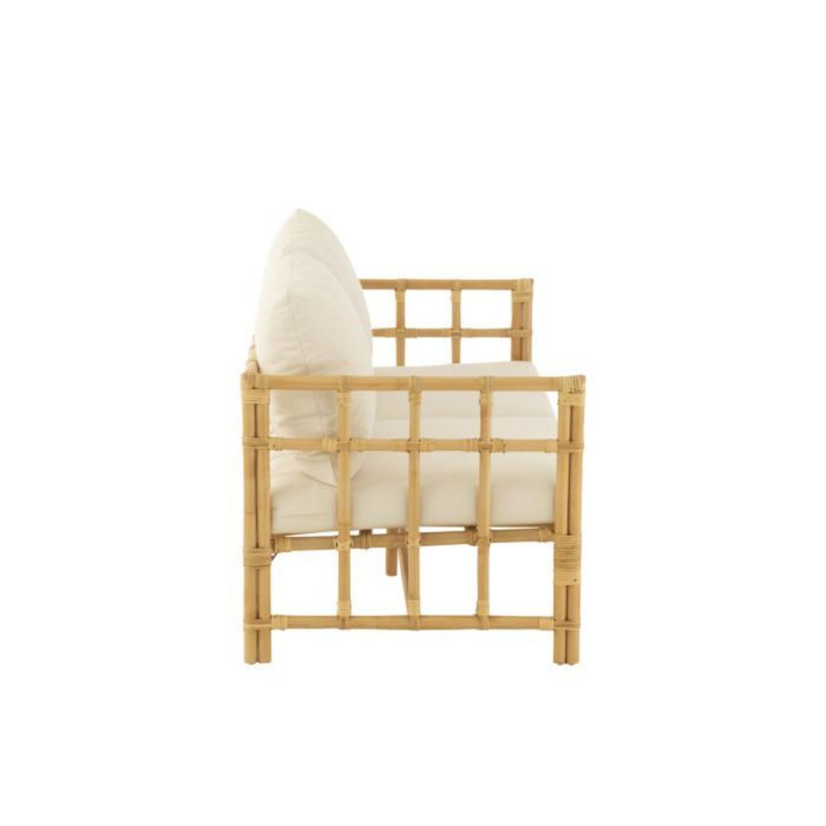 Paris Prix Canapé 2 Places Rotin & Coussin  Elise  127cm Naturel