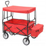 Voir la diapositive 2 : VIDAXL Chariot a main pliable avec toit Acier Rouge