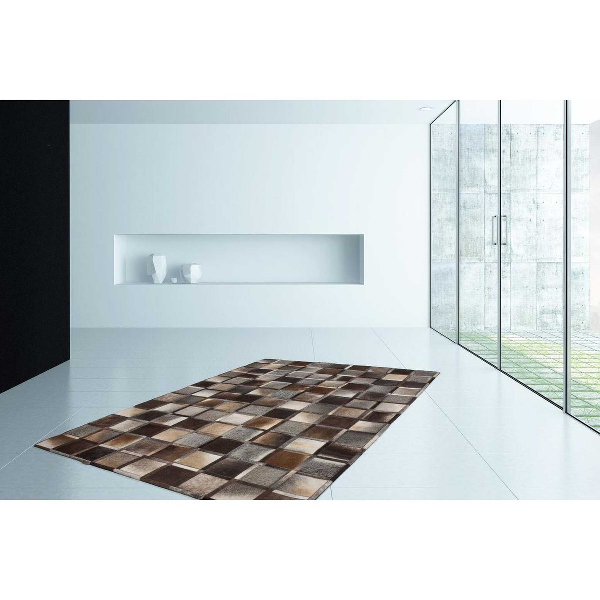Voir la diapositive 2 : Paris Prix Tapis mosaïque tissé fait main  lavish  gris