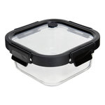 FIVE Boîte de Conservation en Verre  Clipeat Plus  0,75L Noir