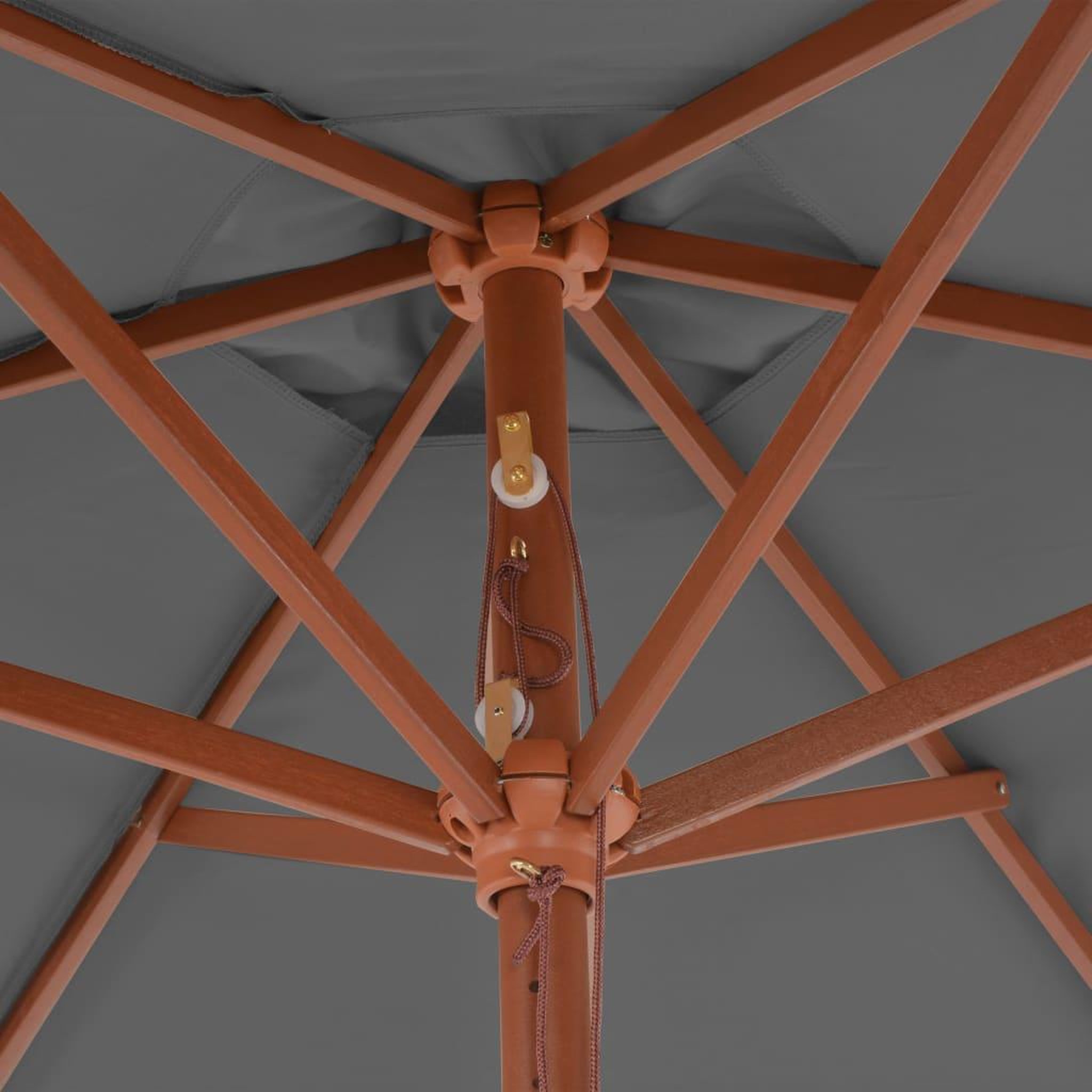 Voir la diapositive 5 : VIDAXL Parasol d'exterieur avec mat en bois 270 cm Anthracite