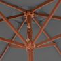 Voir la diapositive 5 : VIDAXL Parasol d'exterieur avec mat en bois 270 cm Anthracite
