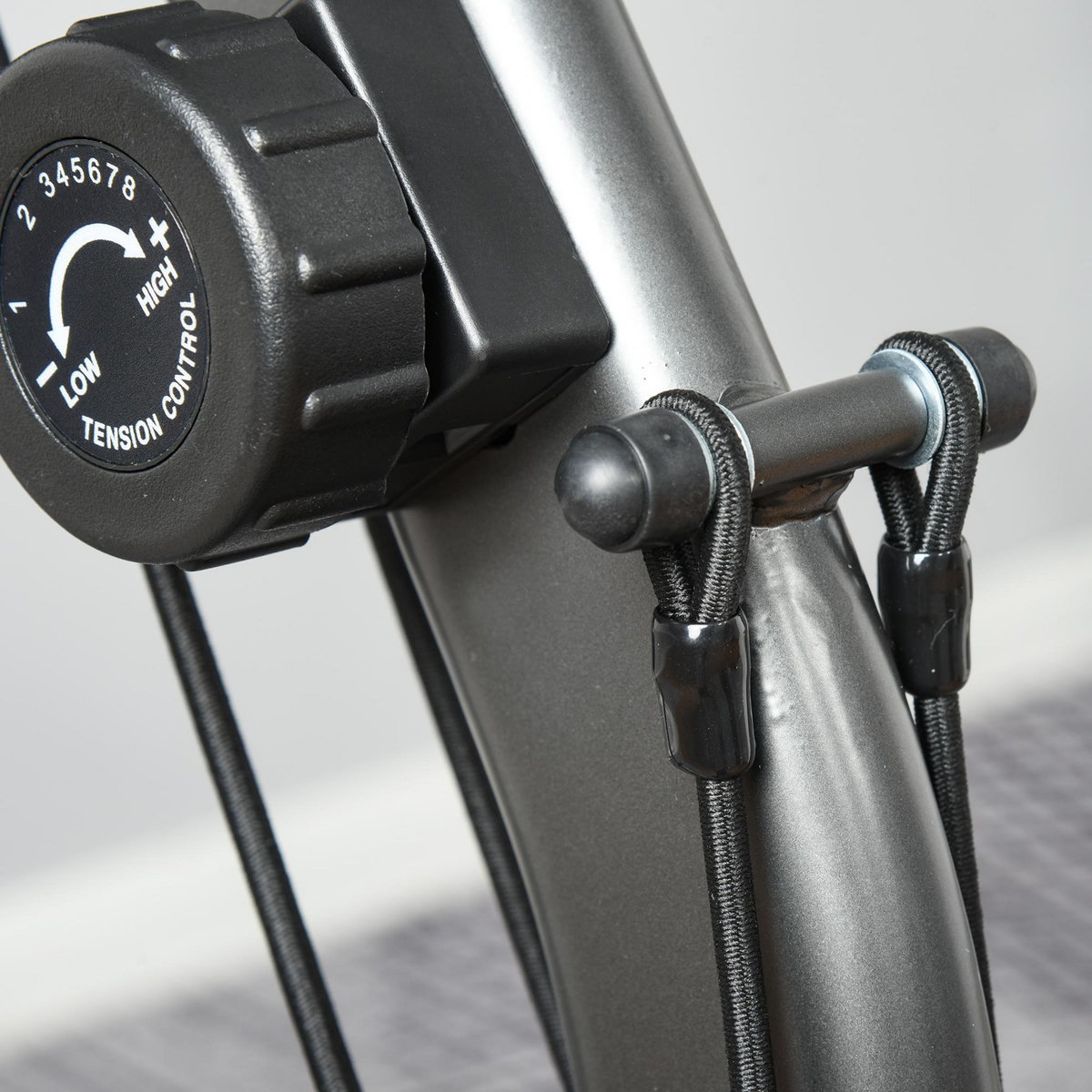 HOMCOM Vélo d'appartement semi-allongé magnétique écran LCD multifonction selle réglable 2 bandes résistance acier noir