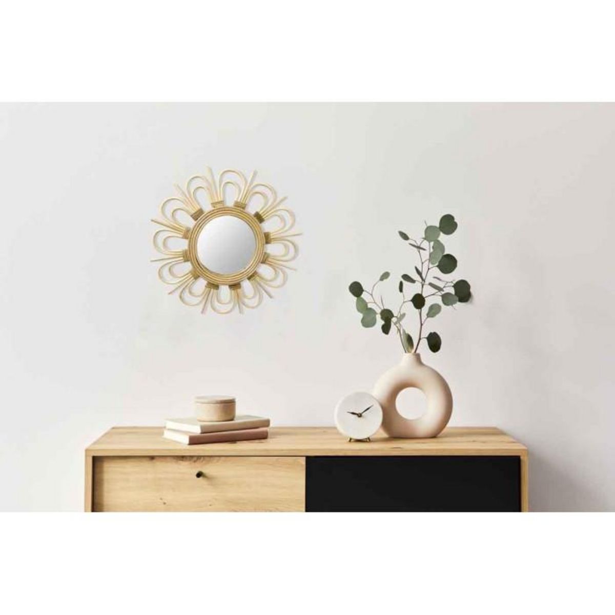 Paris Prix Miroir Mural Design en Rotin  Aina  43cm Naturel