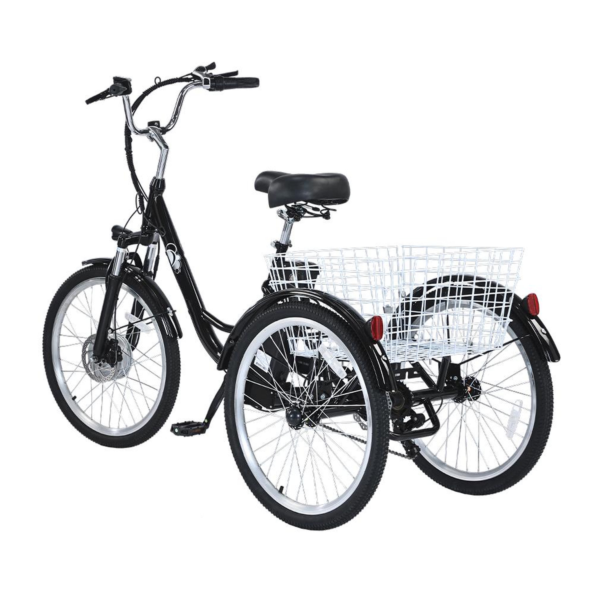 Voir la diapositive 4 : BEZIOR Tricycle électrique M300 24 , batterie 36V 15Ah, vélo urbain stable à 3 roues, noir