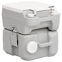 Voir la diapositive 5 : VIDAXL Toilette de camping portable gris et blanc 20+10 L PEHD