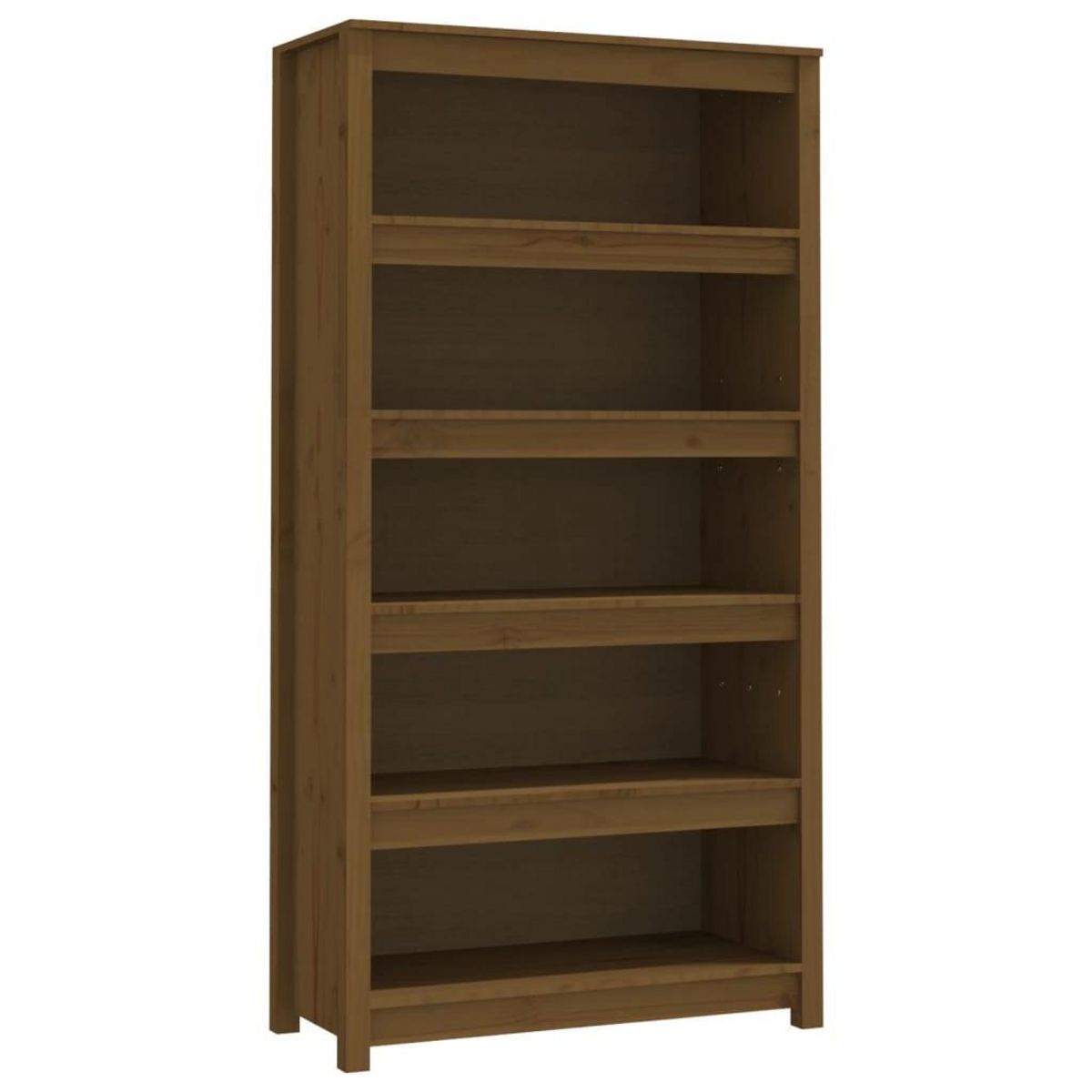 VIDAXL Bibliotheque Marron miel 80x35x154 cm Bois de pin massif