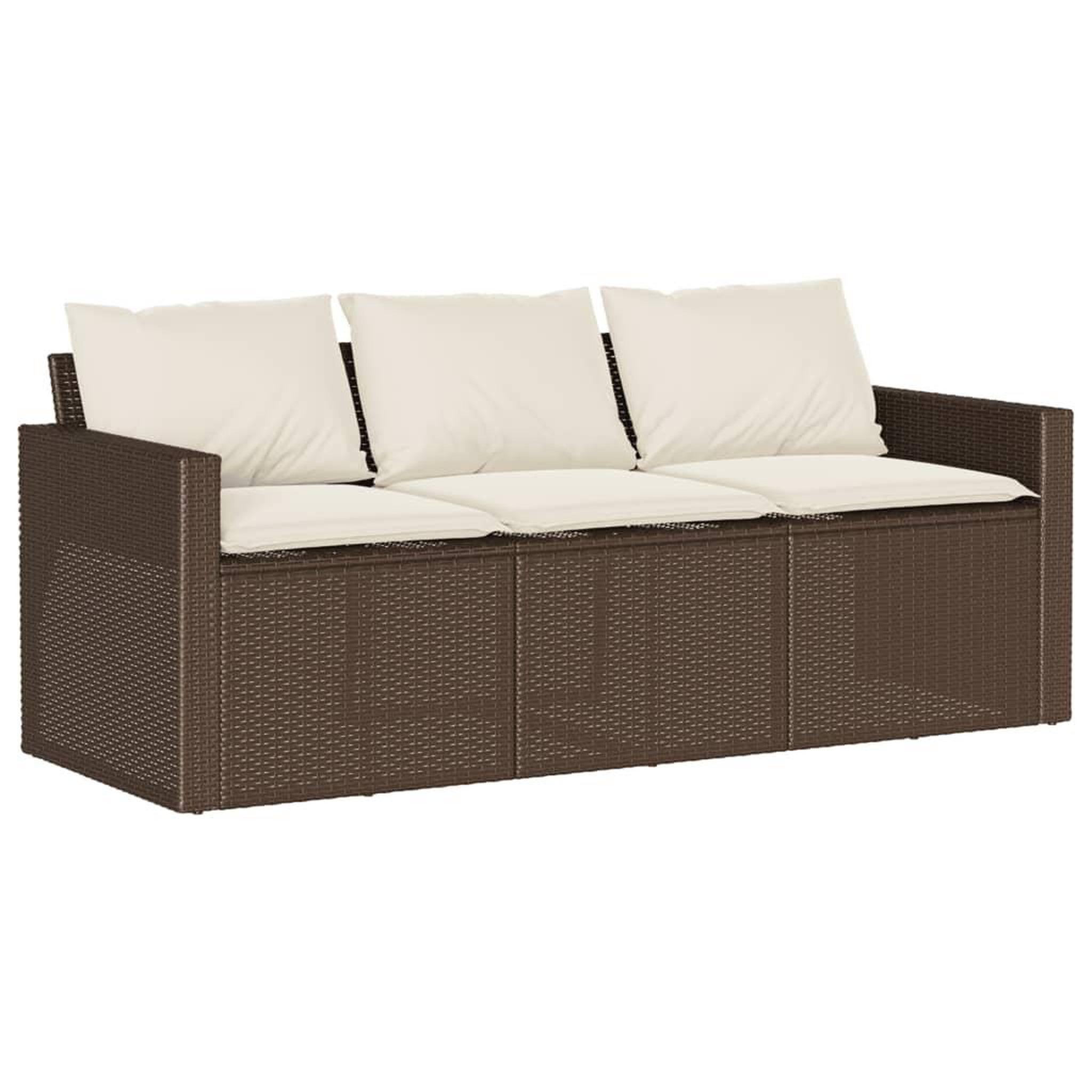 Voir la diapositive 4 : VIDAXL Ensemble a manger de jardin avec coussins 2 pcs marron rotin