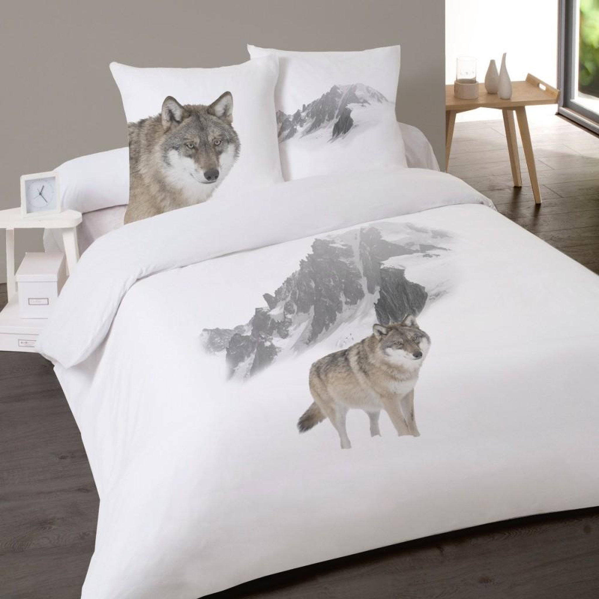Voir la diapositive 1 : Dourev Housse de couette 260x240 CIMES + 2 taies 100% coton
