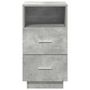 Voir la diapositive 4 : VIDAXL Table de chevet avec 2 tiroirs gris beton 36x36x68 cm