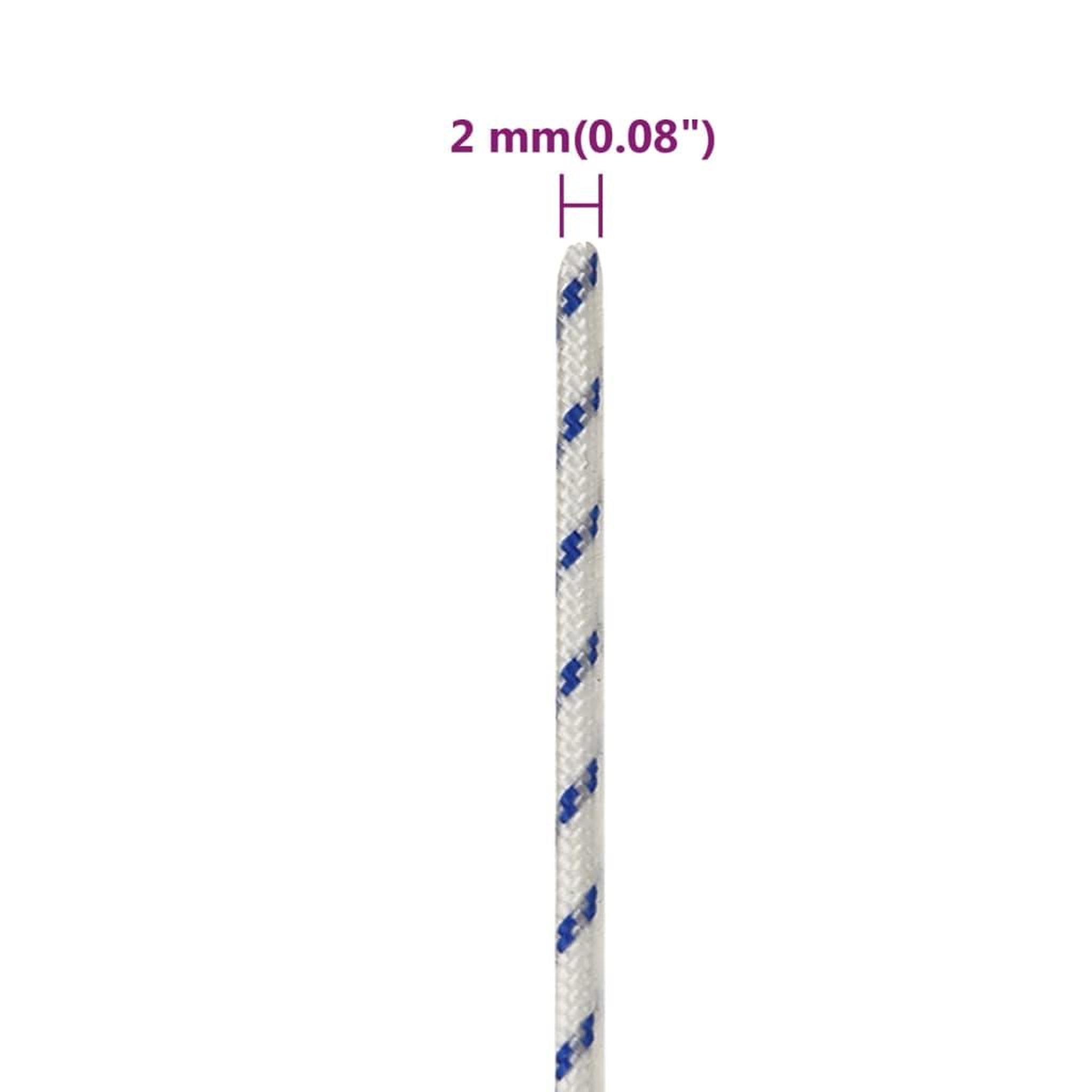Voir la diapositive 6 : VIDAXL Corde de bateau Blanc 2 mm 25 m Polypropylene