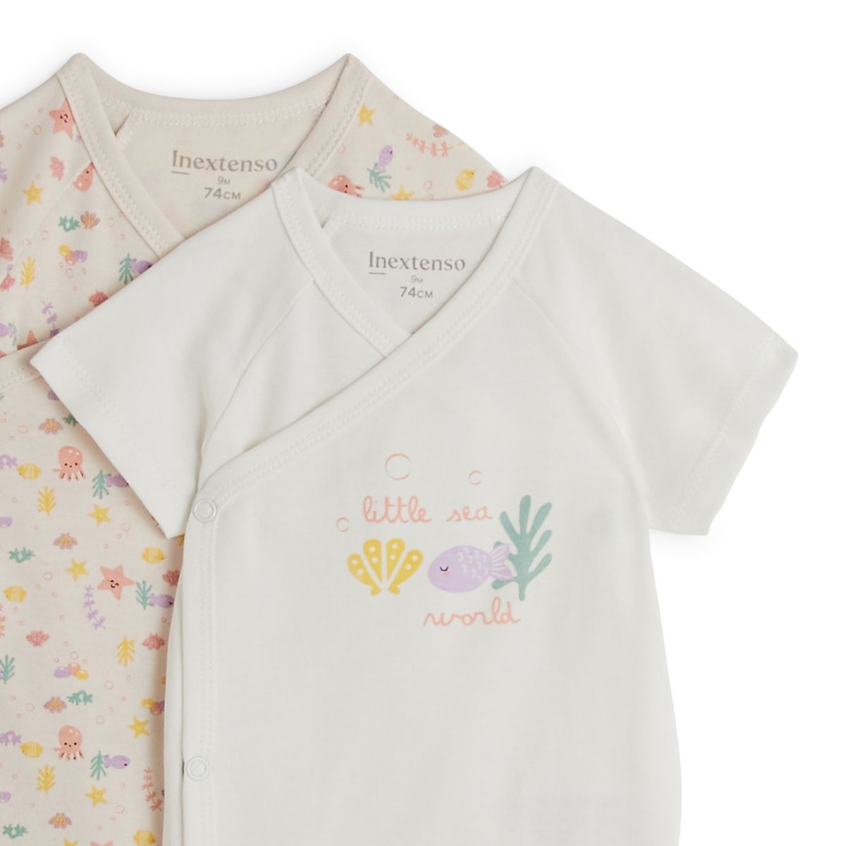 INEXTENSO Lot de 2 body manches courtes bébé  