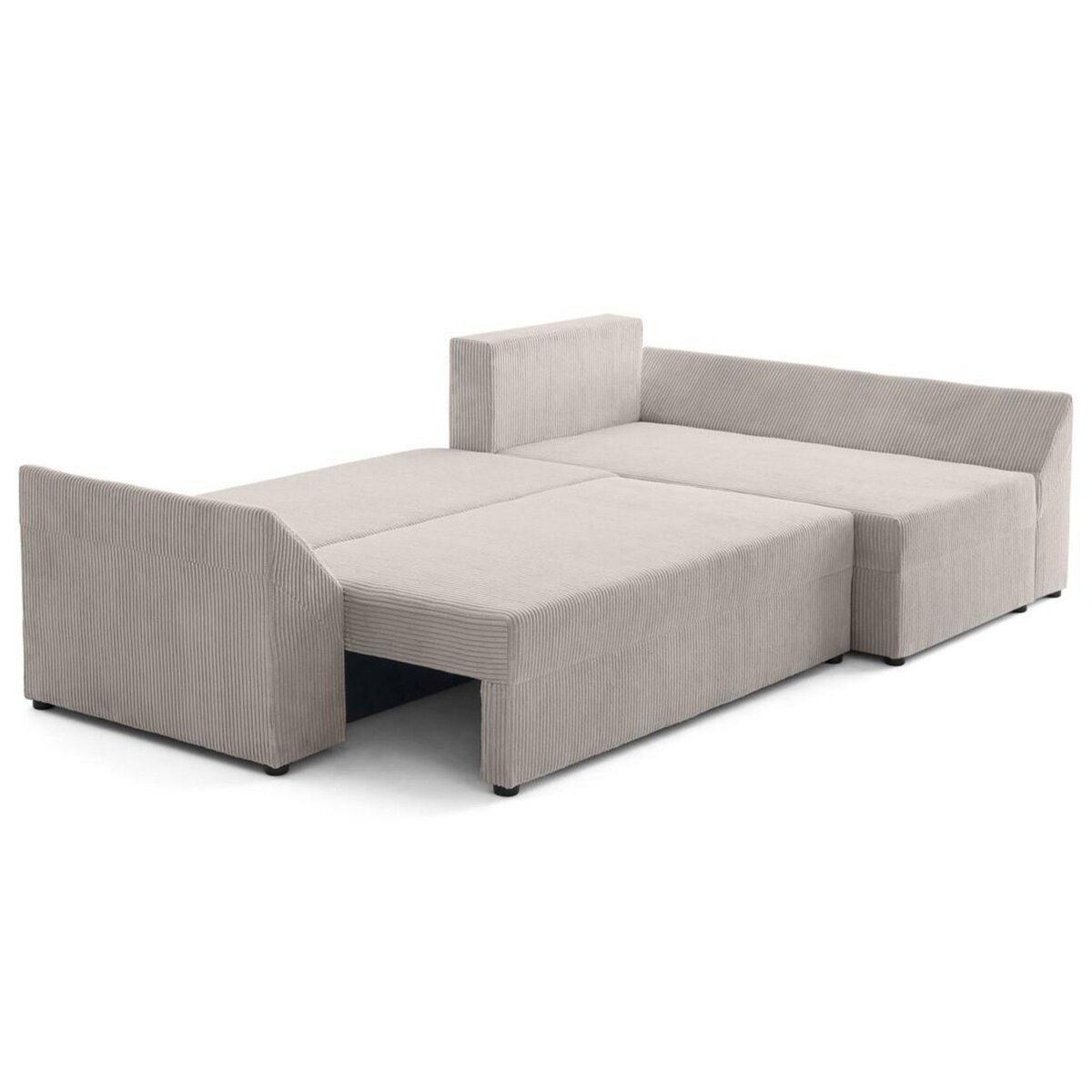 BEST MOBILIER Mike - canapé d'angle réversible - 4 places - convertible avec coffre - en velours côtelé