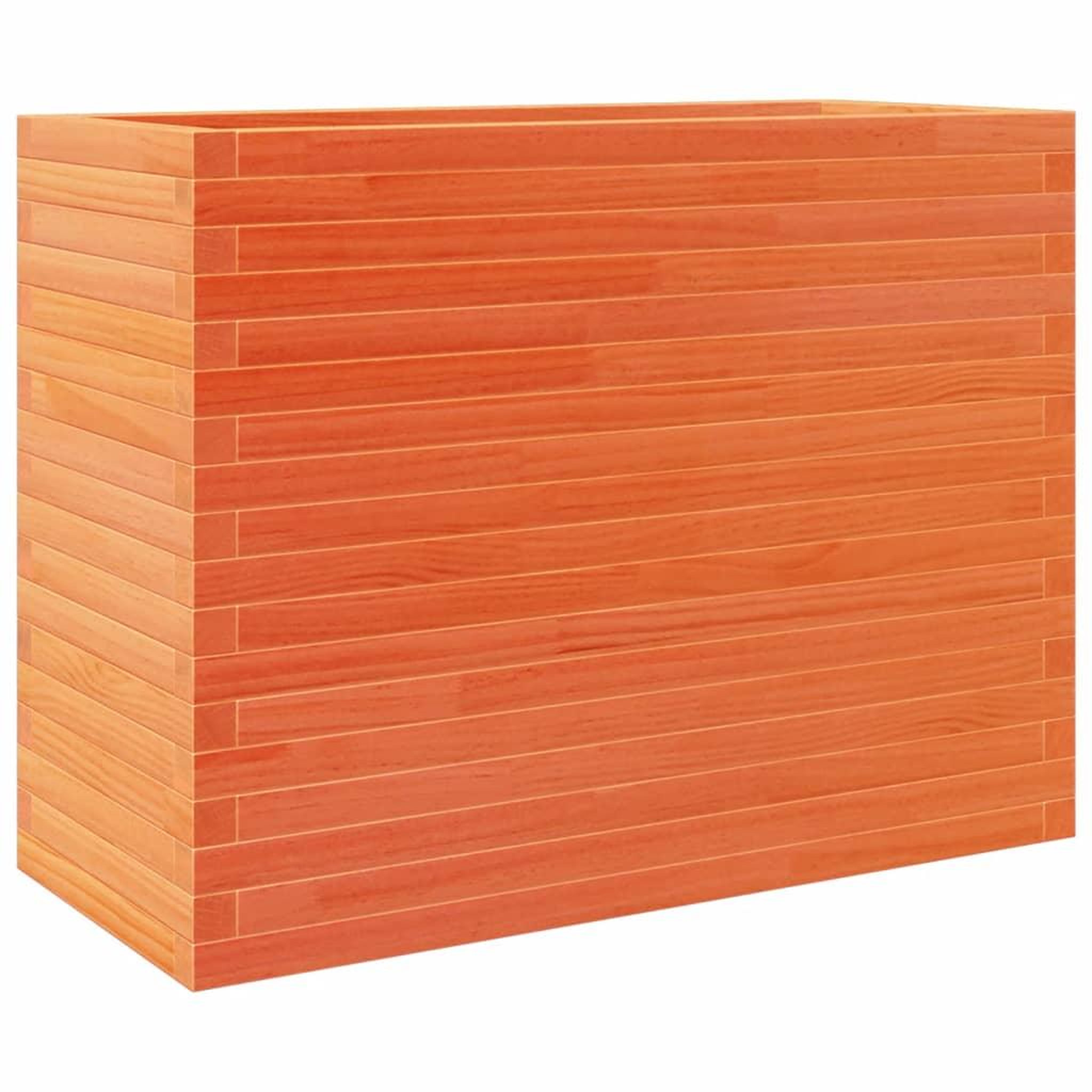 Voir la diapositive 2 : VIDAXL Jardiniere cire marron 90x40x68,5 cm bois de pin massif